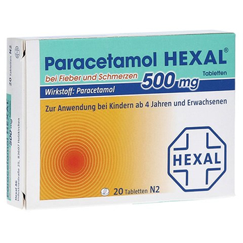 Paracetamol 500mg HEXAL bei Fieber und Schmerzen – PZN 3485558 – PZN 3485558