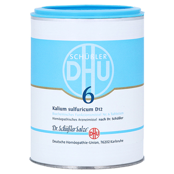 BIOCHEMIE DHU 6 Kalium sulfuricum D 12 Tabletten – PZN 274312 – PZN 274312