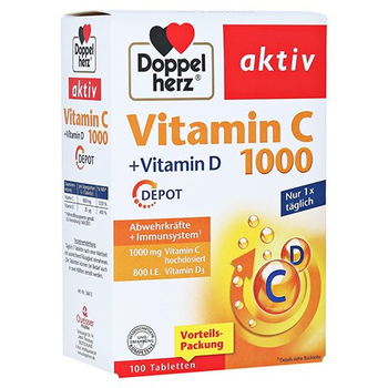 DOPPELHERZ Vitamin C 1000+Vitamin D Depot Tabl. – PZN 16731409 – PZN 16731409